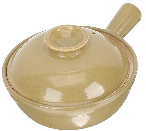 OKUMEYR Cazuela De Barro China 0,5l Asa Única [olla De Estofado, Olla De Sopa] [cerámica Natural] [transferencia Uniforme De Calor] [uso Doméstico] [cocina Tradicional y Guisos