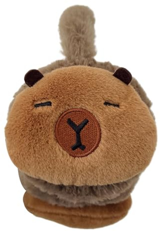 Generisch Cute Earmuffs Cartoon Capybara Earmuffs Soft Warm Plush Ear Warmers for Women Youth Outdoor Winter Sports Skiing Ice Skating