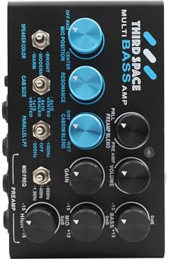 Yechiry Bass-Effektpedal, Bass-Vorverstärker-Equalizer-Pedal, 3-Band-EQ-Gitarrenpedal mit Halbparametrischer Mittelsteuerung, Parallele Signalkette, Ideal für E-Gitarre, Aufnahme, Live