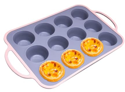 Generico Stampa Per Muffin In Silicone,12 Stampelle Antiaderente Riutilizzabile | Teglia per Dolci | Per Cheesecake Crostate Pane Forno Cucina Ampio Uso