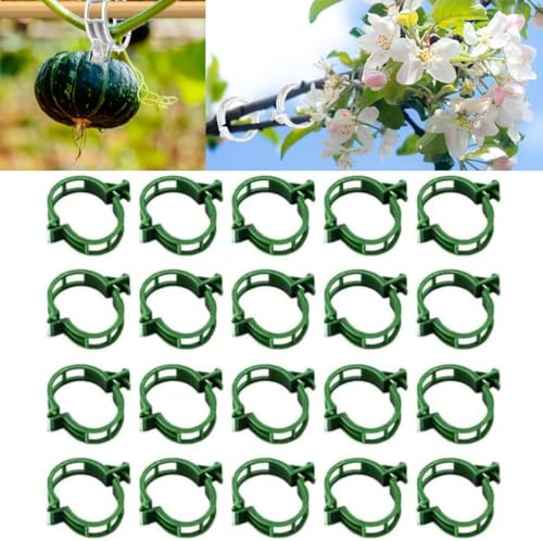 Pflanzenclips für Tomaten, 50 Stück Pflanzenklammern Tomatenclips Verbinden, Pflanzenstützclip für Kletterpflanzen, Tomatenklammern für Kletterpflanzen, Pflanzen Clips für Tomaten Gurken Gemüse Obst