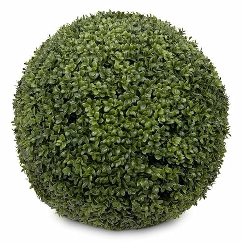 ambico Kunstpflanze Buchskugel Karl 48 – Durchmesser: 48 cm – für Haus und Garten - UV-beständig - Buchsbaumkugel künstlich
