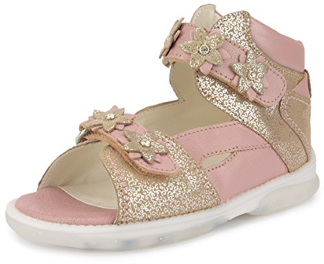 Memo Monaco Children's Corrective Orthopedic AFO Sandal, Salmon, 24 (8 M US Toddler)