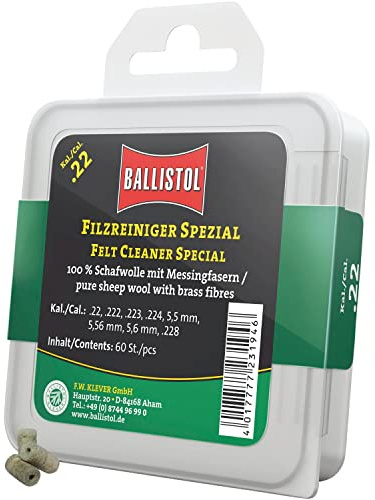 BALLISTOL 23194 Filzreiniger Spezial - Laufreiniger für Gewehre Kal. 22-60 Stück