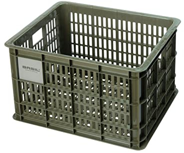 Basil B.V. Crate Fahrradkorb Grün 34x40x25cm,27ltr