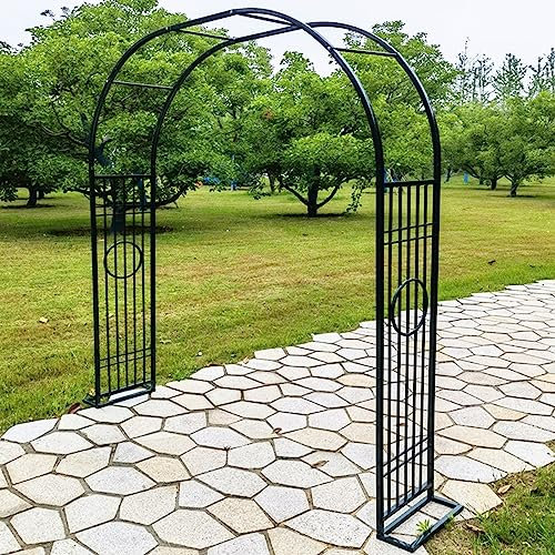 Jardin Arche en fer Forgé, Arche à Rosiers en fer Forgé, Arche de Jardin d'arrière-cour, Support de Plantes Grimpantes, Pour Pelouse, Fruits, légumes, Décoration de Pergola ( Color : Green , Size : 18
