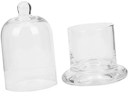 Warmhm Aromatherapy Candle Cup Glass Tabletop Candle Holder for Votive Tea Light Decor Purifying Air