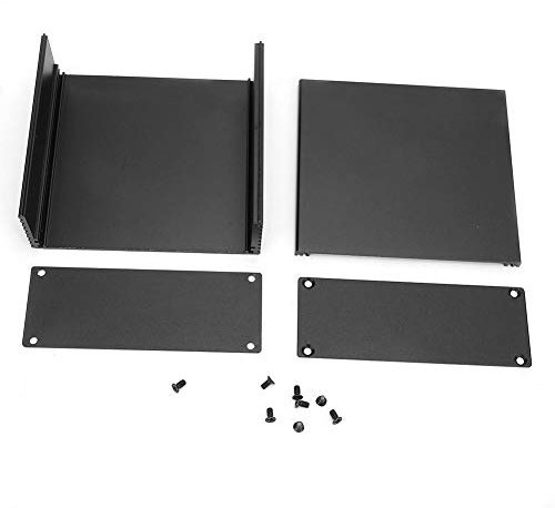 Scatola di Raffreddamento in Alluminio Scatola di Progetto Elettronico Fai-da-te Scatola di Recinzione in Alluminio con Superficie Nera Scatola di Progetto Elettronico Fai-da-te