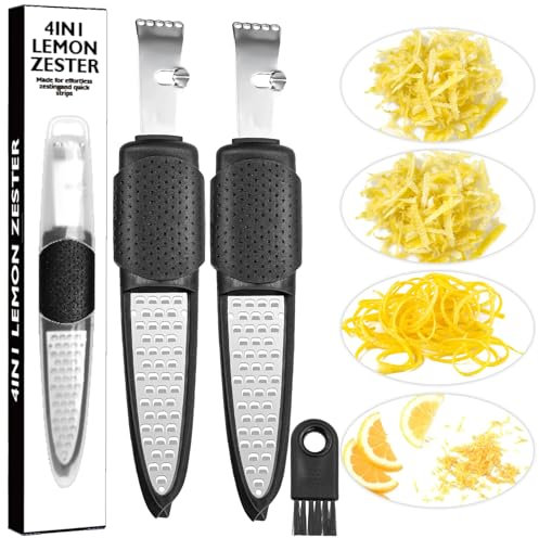 ELNLE Grattugia Limone Scorza Zester Professionale Pela Agrumi Pelapatate di Limone Sbuccia Grattugia Limone Pelatrici per Arance Cioccolato Cocktail Cucina e Bar