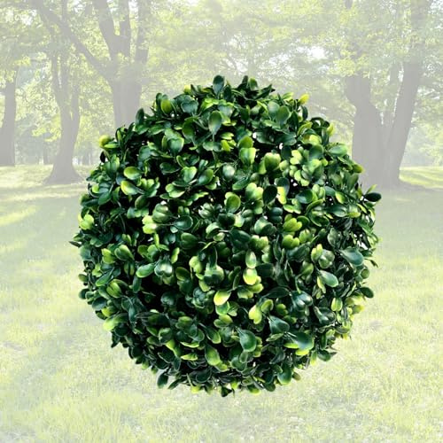 ATYUJKB Buchsbaumkugeln Klein Runden Plastik Grüner Grasball Dia 40cm, Künstliche Formschnittkugel, Grüne Graspflanzenbälle, Künstliche Buchsbaum Topiary Kugeln