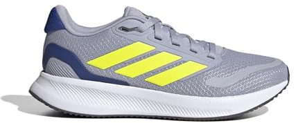 Adidas Unisex - Bambini RUNFALCON 5 Shoes Junior, Halo Silver/Lucid Lemon/Team Royal Blue, 37 1/3 EU