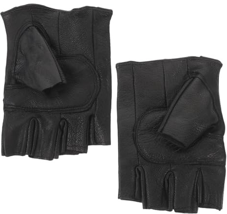BESPORTBLE Halbfinger Lederhandschuhe Herren Für Fitness Und Radfahren Atmungsaktives Material Anti-Skid Design Ergonomisch Geformt Für Training Und Outdoor-aktivitäten