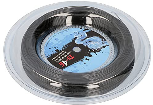 Tennissaite, Erhöht Stärke und Belastbarkeit, 200 M, Schwarze Polyester-Tennisschlägersaite, Runde Schlagfestigkeit, Harte Schlägersaite für Offensivspieler, Fortgeschrittene