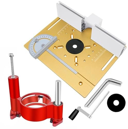 Mesa de fresadora Sistema De Elevación De Enrutador De Precisión Y Placa De Inserción De Mesa De Enrutador, Base De Elevación De Enrutador De Madera For Bancos De Trabajo, Herramienta De Bricolaje Par