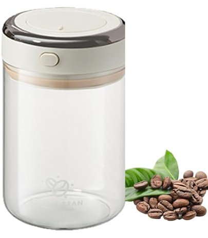 Coffee Bean Storage, 1100ml Airtight Coffee Canister, Leak Proof Vacuum Coffee Canister, Glass Food Storage Container, Coffee Storage Container With Airtight Lid Seal For Beans, Tea, Flour