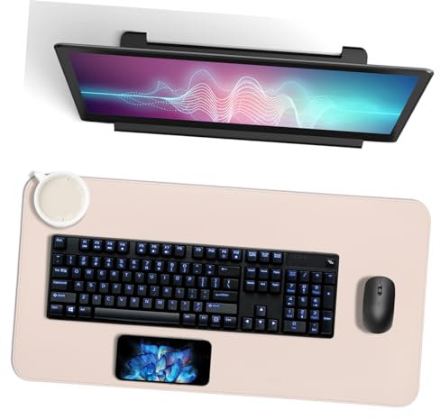 Happyyami Große Doppelseitige Schreibtischunterlage Aus Weichem Kunstleder Und Kork Mit Rutschfester Unterseite Mauspad Und Tastaturmatte Für Gaming Und Office Leicht Zu Reinigen Stilvolles