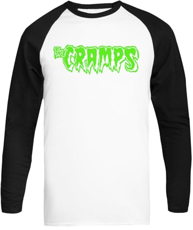 RENDYTE Il Crampi T-Shirt A Maniche Lunghe Unisex Bianca Tee Baseball