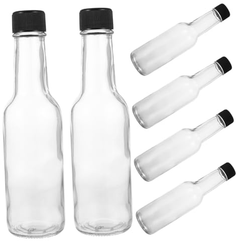 Didiseaon Bouteilles en Verre pour Pique-niques et Usage Commercial Faciles à Laver Lot de 6 150ml Multi-usages pour Sauce Ketchup et Sauce Tomate