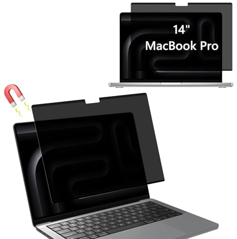 MokaZii Magnétique Filtre de Confidentialité pour MacBook Pro 14 Pouces M5/M4/M3/M2 (2026/2025/2024/2023), Anti-Espion Anti-Lumière Bleu Amovible Filtre Protecteur D'écran pour MacBook Pro 14 M5