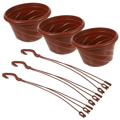 TOYANDONA 3pcs Plastic Hanging Plant Pots for Chlorophytum with Smooth Texture, Sturdy Plastic Material, for Balcony Decorations and Window Hanging Baskets