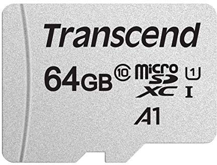 Transcend Scheda di memoria microSDXC 300S Classe 10 da 64 GB con fino a 95/45 MB/s (per smartphone, fotocamere digitali e console Nintendo) senza adattatore SD - TS64GUSD300S