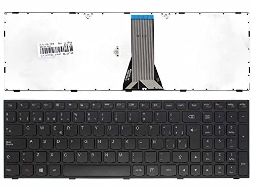 PORTATIL MOVIL - Teclado de repuesto compatible con LENOVO IDEAPAD G50-70 Z50-70 G50-30 Z50 B50-70 G500S G50-80 Teclas Recambio Keyboard Replacement Piezas Renovar Interior Laptop PC Computadora Fácil