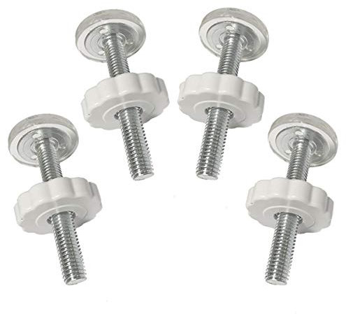 YMWALK 4 piezas de puertas de presión para bebés, varillas de husillo roscadas M10 (10 mm),tornillos de accesorios para puertas de paso para puertas de seguridad para bebés y mascotas (blanco)
