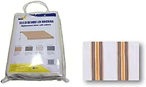 Linea Garden Friend Tissu de Rechange Complet pour Rideau Tombant c/Bras 245x245 rangée Beige