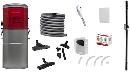 HouseVac Juego de aspiradora central Retraflex sistema de alimentación de manguera, 1 entrada de manguera en la longitud deseada (9,1 m) y 1 juego de instalación y material de instalación, 755 AirW