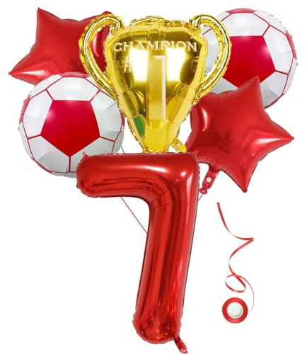 Geburtstag Fußball Party Zubehör Dekoration Jungen Fußball Party Luftballons Ballon Rot Fußball Fan