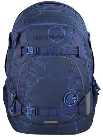 coocazoo Schulrucksack Mate „Blue Motion”, blau, ergonomischer & anpassbarer Tornister, höhen- & größenverstellbar, mit Brustgurt & Hüftgurt, ab der 3. Klasse