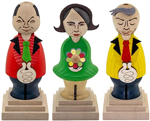 Seiffener Volkskunst | Räuchermännchen Ampelräuchermännchen | erzgebirgische Holzkunst 17cm | Politiker Sammlerstück | Olaf Christian Annalena