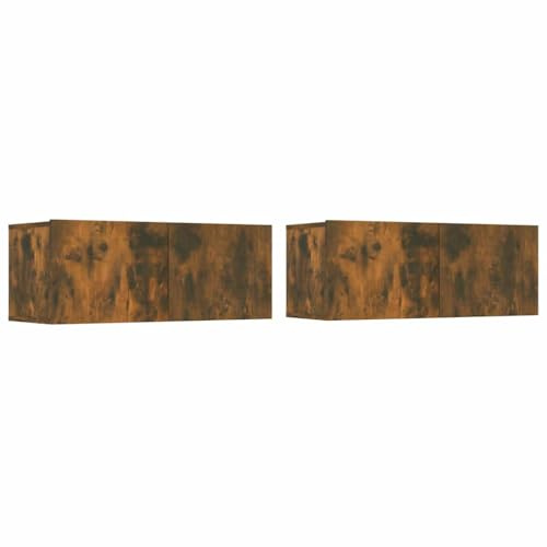 vidaXL Muebles de TV 2 uds Madera ingeniería Color Roble 80x30x30 cm