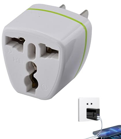 leryveo Adaptador de Enchufe Americano a Europeo - Adaptador de Enchufe de Viaje Internacional para Reino de 50/60 Hz, 110-250 V,Adaptadores pequeños para Europa, Adaptador de Viaje