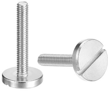 sourcing map Viti M4 x 30 mm a testa piatta rotonda con intaglio, 5 viti decorative con intaglio in acciaio inossidabile 304