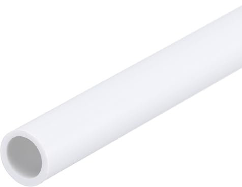 QUARKZMAN Tube Rigide en PVC Tube Rond 6mm ID 8mm OD 20cm Longueur Blanc pour Conduite d'Eau, Artisanat, Manchon de Câble