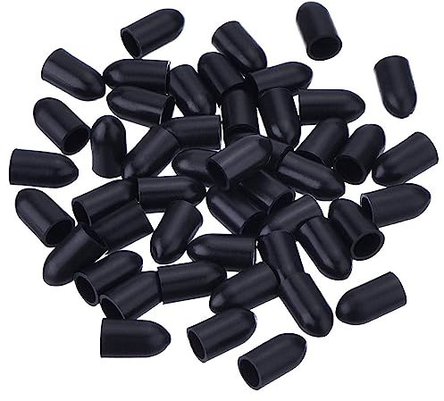 50 PCS Black Pour Spout Covers Pourer Dust Caps Liquor Pourer Cover PVC PVC Bottle Caps Beverage Dispenser Caps