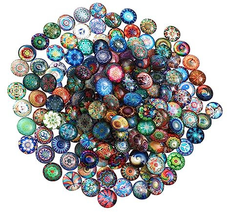 Hohopeti 50stücke Runde Glas Patches Für Handwerk Edelstein Patches Diy Materialien Zum Schmuck Basteln Und Dekorationen Herstellen