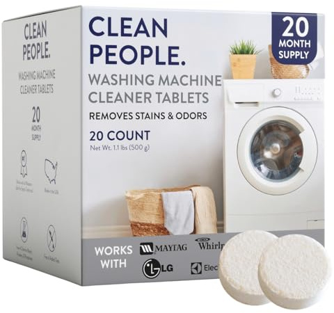 Clean People Washing Machine Cleaner - Eco-Friendly Washing Machine Cleaner to Remove Odor Dirt and Scale Build-up - Front Load and Front Load Washing Machine Cleaner