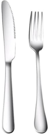 FHPEWXDG Flatware Set Silverware Set 2/3/4 Pcs Knife Fork Spoon Stainless Steel Flatware Set Mirror Polished Dinner Forks Portable Cutlery Set Safer