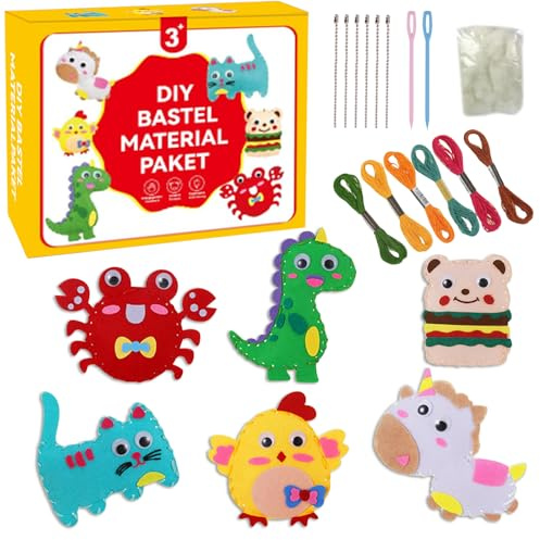 Kit de couture DIY pour enfants, ornements en peluche et bricolage créatif en feutre pour filles