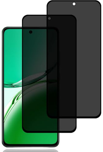 Privacy Pellicola Protettiva per Oppo Reno 12 F 5G/4G/Oppo Reno 12 FS 5G/4G | [2 Pezzi] Privacy Vetro Temperato,Vetro Temperato Film Anti-Spy,Durezza 9H,Antigraffio,Anti-Spia Protezione Schermo