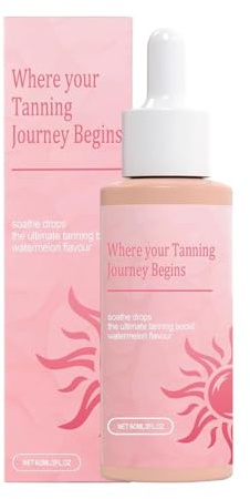 BommFu Gocce abbronzanti per il corpo | 60 ml Tanning Drops Per Rinforzo Naturale Della Melanina - Gocce autoabbronzanti Per Viso E Corpo Per Migliorare Il Colore Naturale
