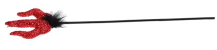 WRITWAA Halloween Teufelsgabel Cosplay Requisit Rote Tragbare Teufelsgabel Handprop Für Maskerade Und Partys Für Halloween-Dekoration Und Festlichkeiten