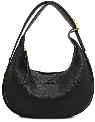 LassZone Mezzaluna Borsa a tracolla da donna in morbida pelle vegana pochette a mezza luna borse a tracolla da donna Hobo borsa con tracolla regolabile