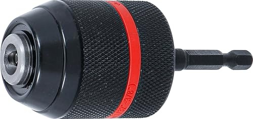 BGS 74469 | Mandrino a sgancio rapido | Versione in metallo | Azionamento esagonale esterno 6,3 mm (1/4) x 20 UNF | 0,8-10 mm