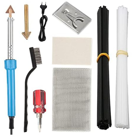 Kit de soudure plastique 80 W Machine de réparation de pare-chocs de voiture avec 2 pointes de fer à souder Prise européenne