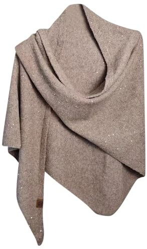 YOSUWOAI Foulard triangulaire à paillettes unies pour femme - Brillant - Festif - Tendance, O Kaki, taille unique