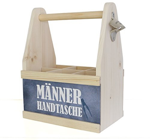 Contento Beer Caddy für 6 Flaschen, MÄNNER HANDTASCHE, Holz | CO-866662 | 4028126247136