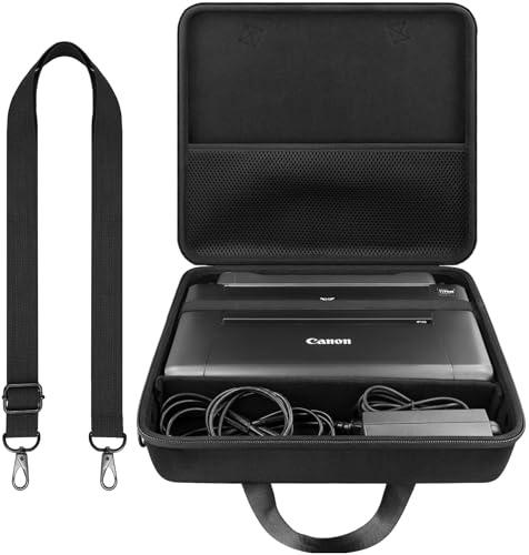 co2CREA Tasche für Canon Pixma iP110 / PIXMA TR150 / TR160 Mobiler Drucker | Stoßfeste Reiseschutzhülle mit Schultergurt für Outdoor-Ausflüge und Reisen